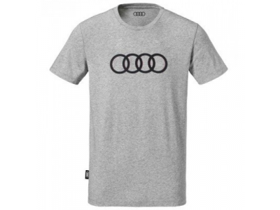 Мужская футболка Audi Rings Mens T-Shirt, Grey