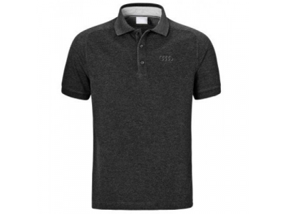 Мужская рубашка-поло Audi Poloshirt, Men, Classic Logo, Dark Grey