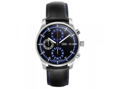 Наручные часы хронограф Audi Sport Chronograph, Black/Blue от VAG Наручные часы хронограф Audi Sport Chronograph, Black/Blue