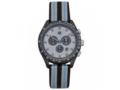 Мужские наручные часы Mercedes-Benz Men’s Chronograph Watch, Motorsport, Silver/Blue/Black от Mercedes Мужские наручные часы Mercedes-Benz Men’s Chronograph Watch, Motorsport, Silver/Blue/Black
