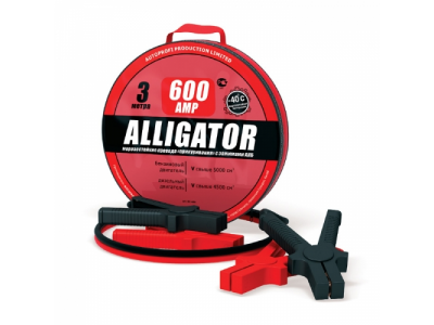 Провода пусковые(прикуриватель) 600А "Аллигатор", 3 м от ALLIGATOR Провода пусковые(прикуриватель) 600А "Аллигатор", 3 м