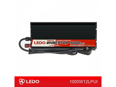 Инвертор с зарядным устройством 12V-220V 1000W LEDO PREMIUM от LEDO Инвертор с зарядным устройством 12V-220V 1000W LEDO PREMIUM