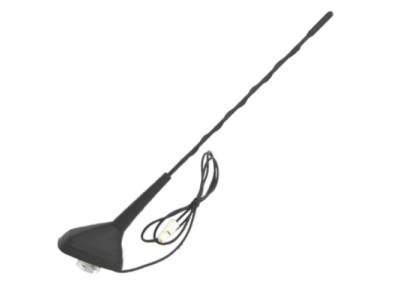 Антенна врезная активная черная 43см (Renault) (кабель 1м)