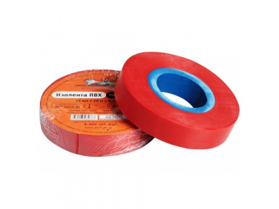 Изолента ПВХ, красная, 15 мм, 20 м AIRLINE от Airline Изолента ПВХ, красная, 15 мм, 20 м AIRLINE