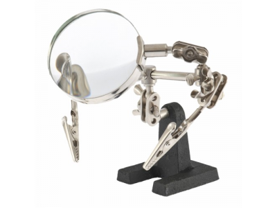 Зажим для пайки "Третья рука" с лупой SPARTA