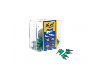 Набор предохранителей 30А (MINI 50шт) пласт.кор. от KRAFT Набор предохранителей 30А (MINI 50шт) пласт.кор.