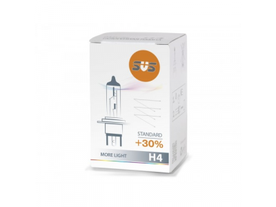 Автолампа галогенная SVS H4 12V 60/55W P43t Standard +30% от SVS Автолампа галогенная SVS H4 12V 60/55W P43t Standard +30%