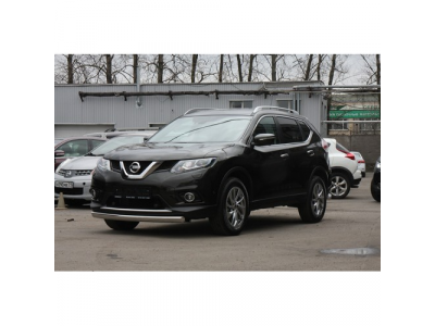 Защита переднего бампера труба 75x42 овальная, Nissan X-Trail 2015- от SOUZ96 Защита переднего бампера труба 75x42 овальная, Nissan X-Trail 2015-